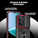 A rtistque Armor Bumper Back Case Cover for Redmi 15C / Poco C85 5G | Stylish Ring Holder & Inbuilt Stand | Sliding Camera Cover | Shockproof TPU Protective Design | Redmi 15C 5G Mobile Cover - Black gallery image