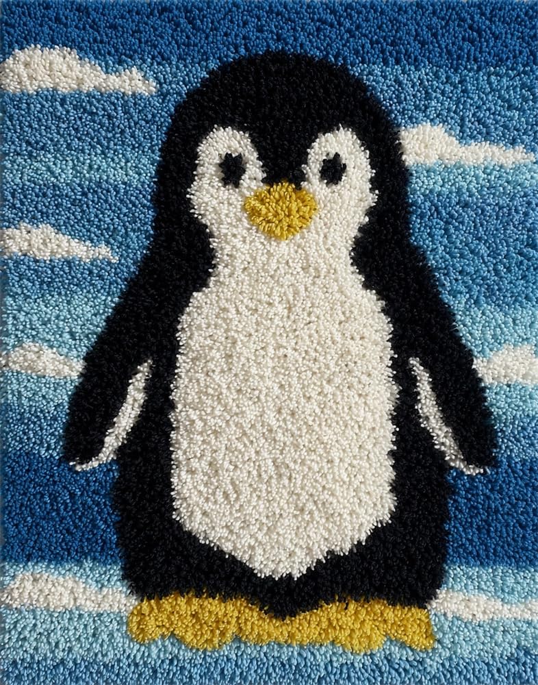 FWRTYCB Latch Hook Kits Rugs,Penguin
