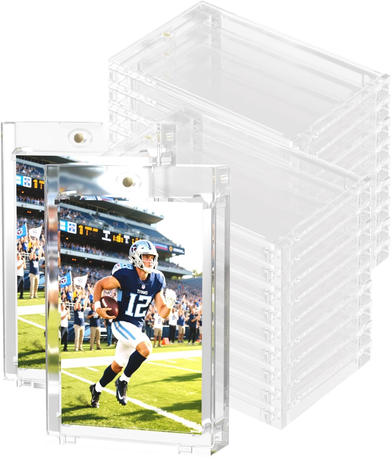 180 PT Magnetic Card Holder, 36ct One Magnetic Touch Card Holders for Trading Cards, U-V Thick Protection Sleeves Hard Plastic 180pt Cards Case for Baseball Football Basketball Sports Game