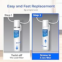 Vista 7 de Waterdrop FQK1R, GXULQR Under Sink Replacement Filter, NSF/ANSI 42 372 Certified, Replacement for Hexagonal Head GE SmartWater GXULQR, GXULQK and