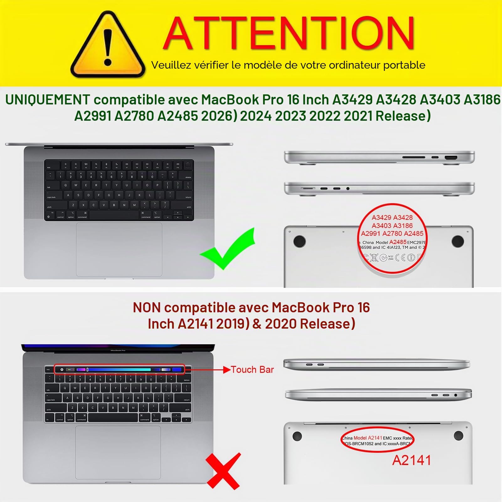 FINTIE Coque Compatible avec MacBook Pro 16 Pouces M5 M4 M3 M2 M1 Pro/Max (2026/2024/2023/2021), Etui Robuste avec Bords Antichoc Protection Renforcée, Noir