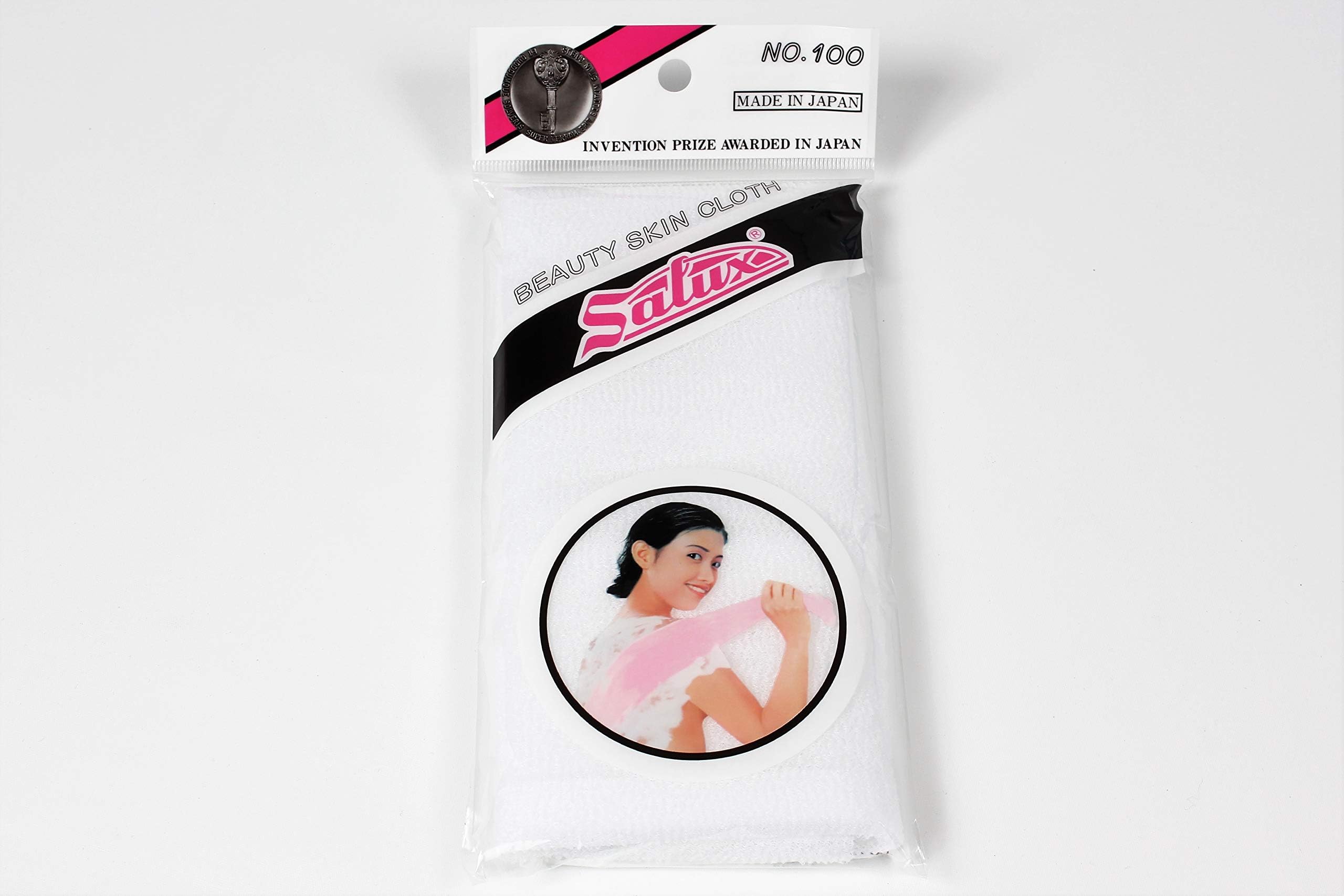 Nylon Japanese Beauty Skin Bath Wash Cloth/Towel White1 Count