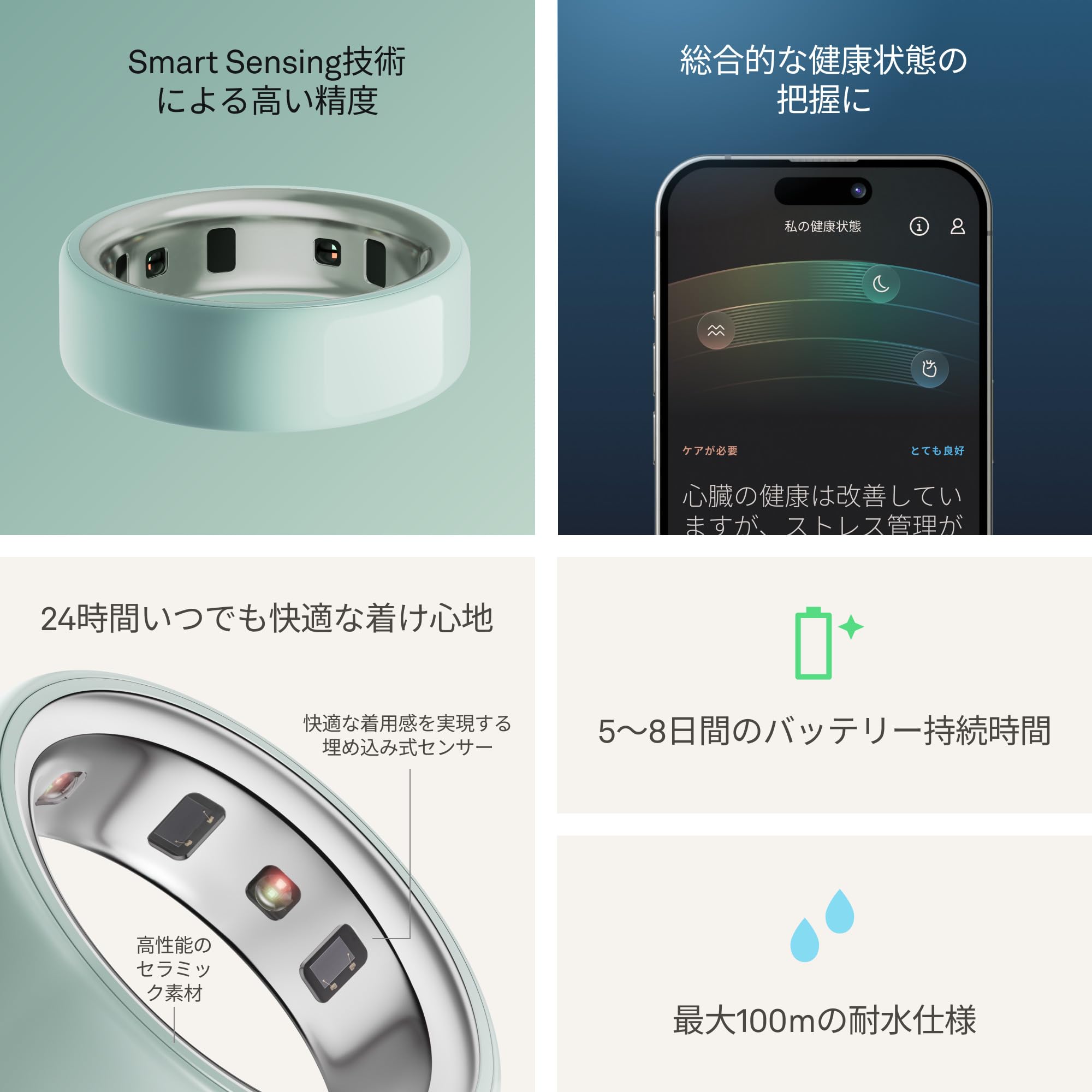 Amazon.co.jp: Oura Ring 4（オーラリング 第4世代）セラミック