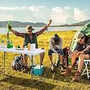 Flipco Metal Folding Stool Set of 1 with Handles, Plastic Portable Dining Chair Foldable Outdoor Folding Stool for Garden, Camping, Fishing, Grilling, Bathroom Stool gallery image