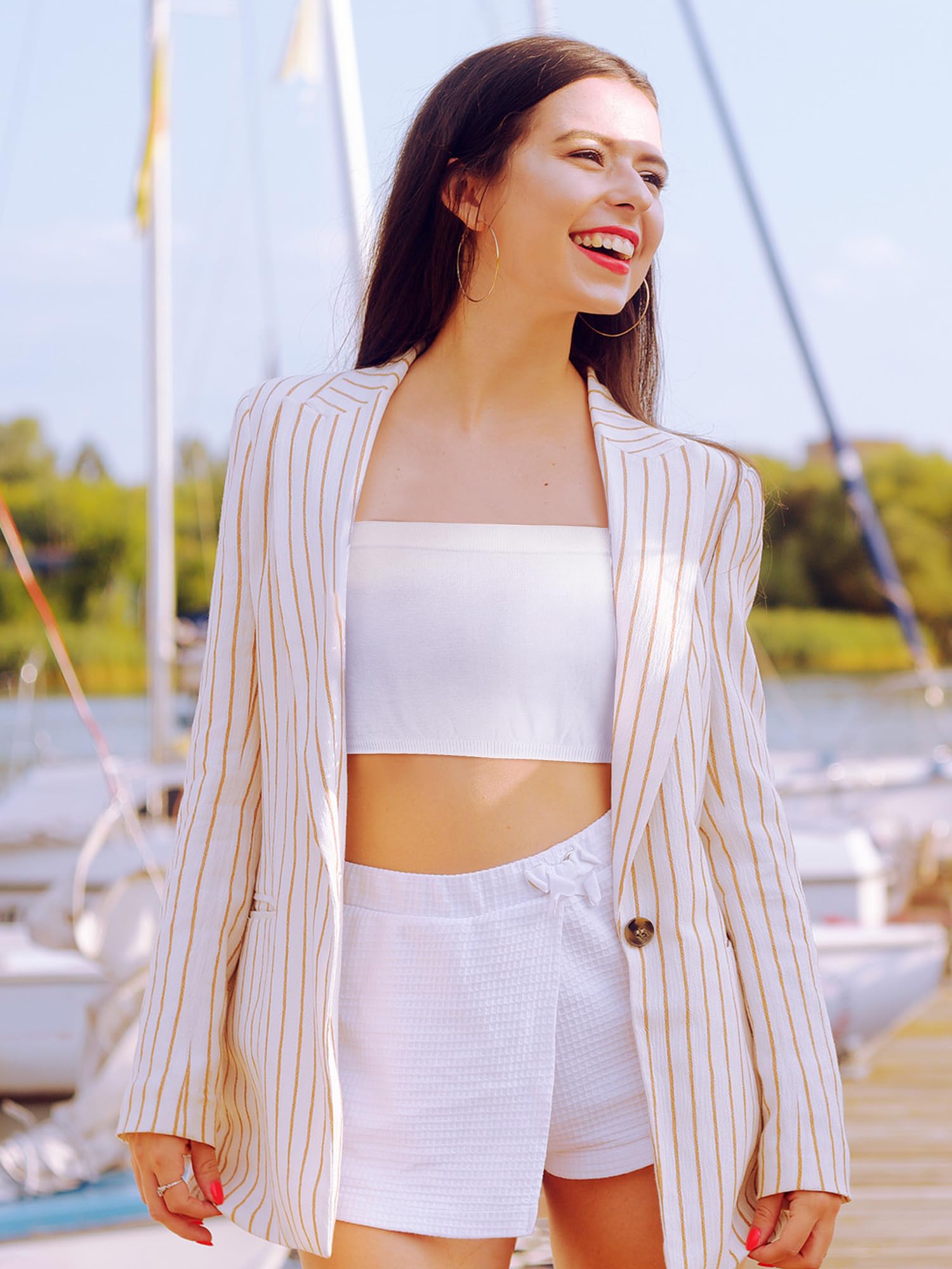 8 Pièces Soutiens-Gorge Bandeau pour Femme Bralette Tubulaire Non Rembourré Brassière sans Bretelles