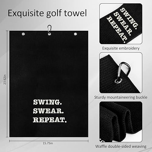 Miniatura 6 de Divertida toalla de golf, repetición de jurado, regalos de golf para hombres, accesorios de golf para hombres, toallas de golf bordadas para bolsas