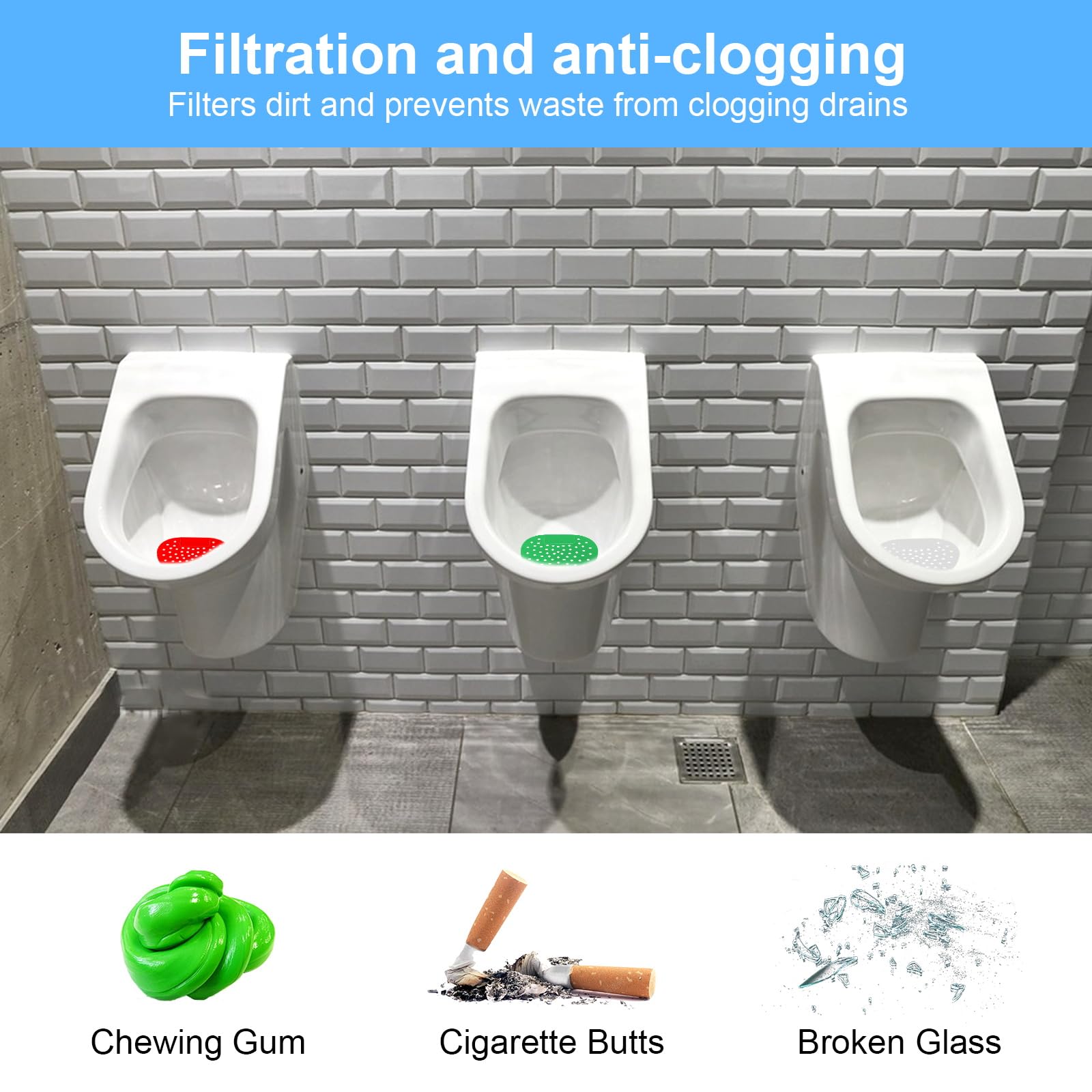 12 Stück Urinalsieb mit Duft Urinaleinlage Urinal-Einlag Urinalsieb Spritzschutzmatte Urinalsieb Geruchsentferner Pissoir-Einsatz Spritzschutz Pissoirsieb für Alle Gewerblichen Orte und Wohnungen