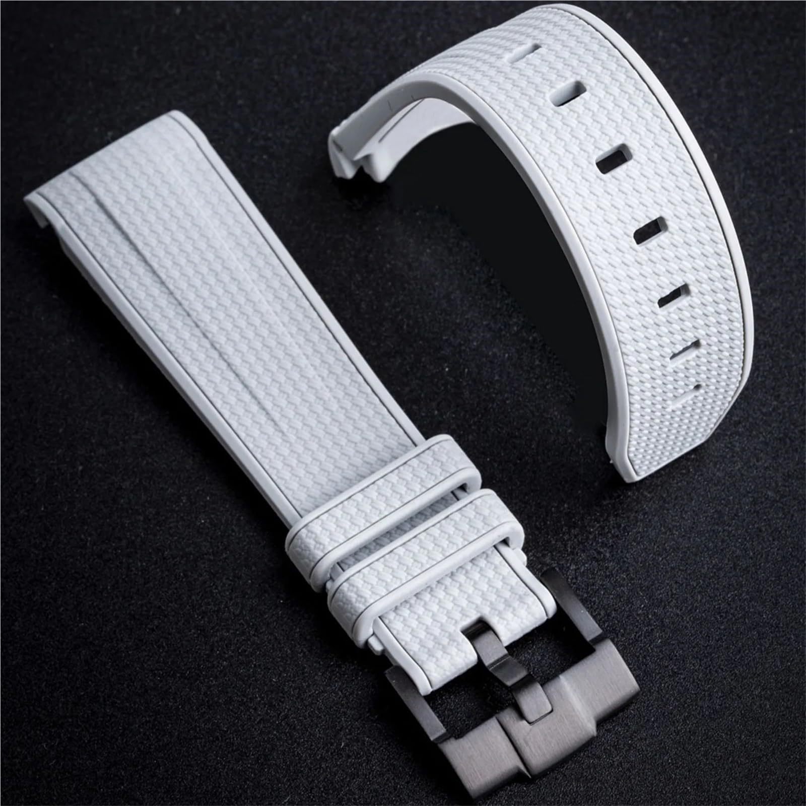 DASEB Per Omega X Swatch Joint MoonSwatch Strap Seamaster 300 Uomo Donna Bracciale con estremità curva in silicone da 20 mm
