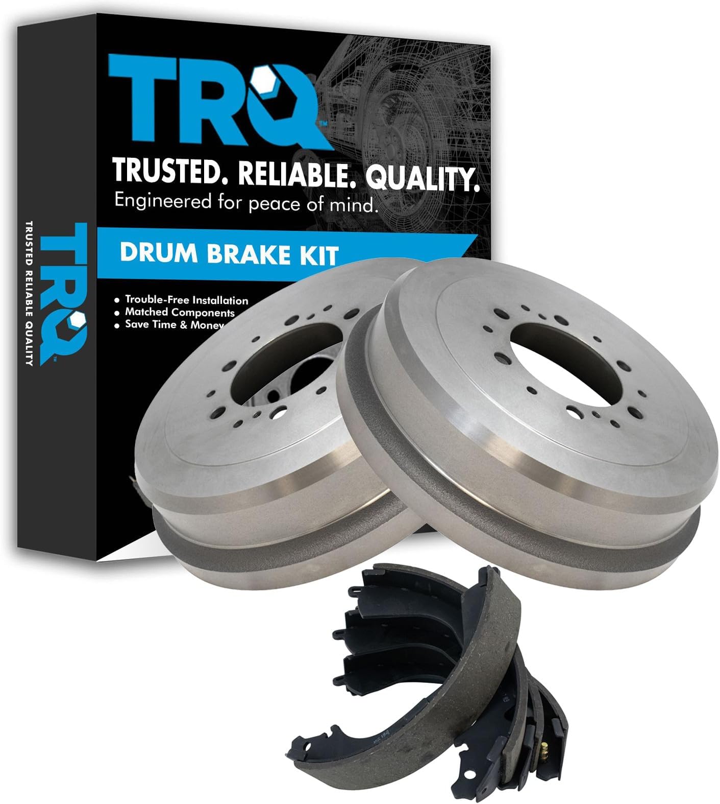 TRQ Rear Brake Drum Shoe Kit Compatible with Toyota 4Runner T100 Tacoma Tundra Pickup
