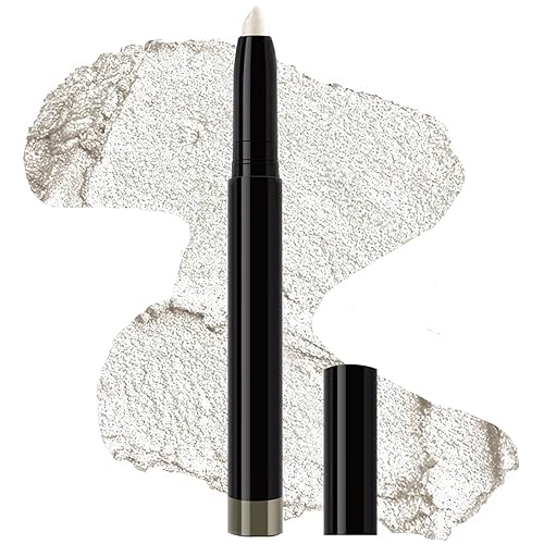 Miniatura 8 de Sombra de ojos blanca en barra suave en lápiz de sombra de ojos, brillante, impermeable, de larga duración, iluminador hipoalergénico de alto
