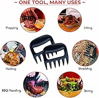 Vista 4 de Garras de carne para triturar. Garras de barbacoa de Santa. Divertidos regalos de Navidad para hombres, papás, parrilleros, jefes, novios. Garras