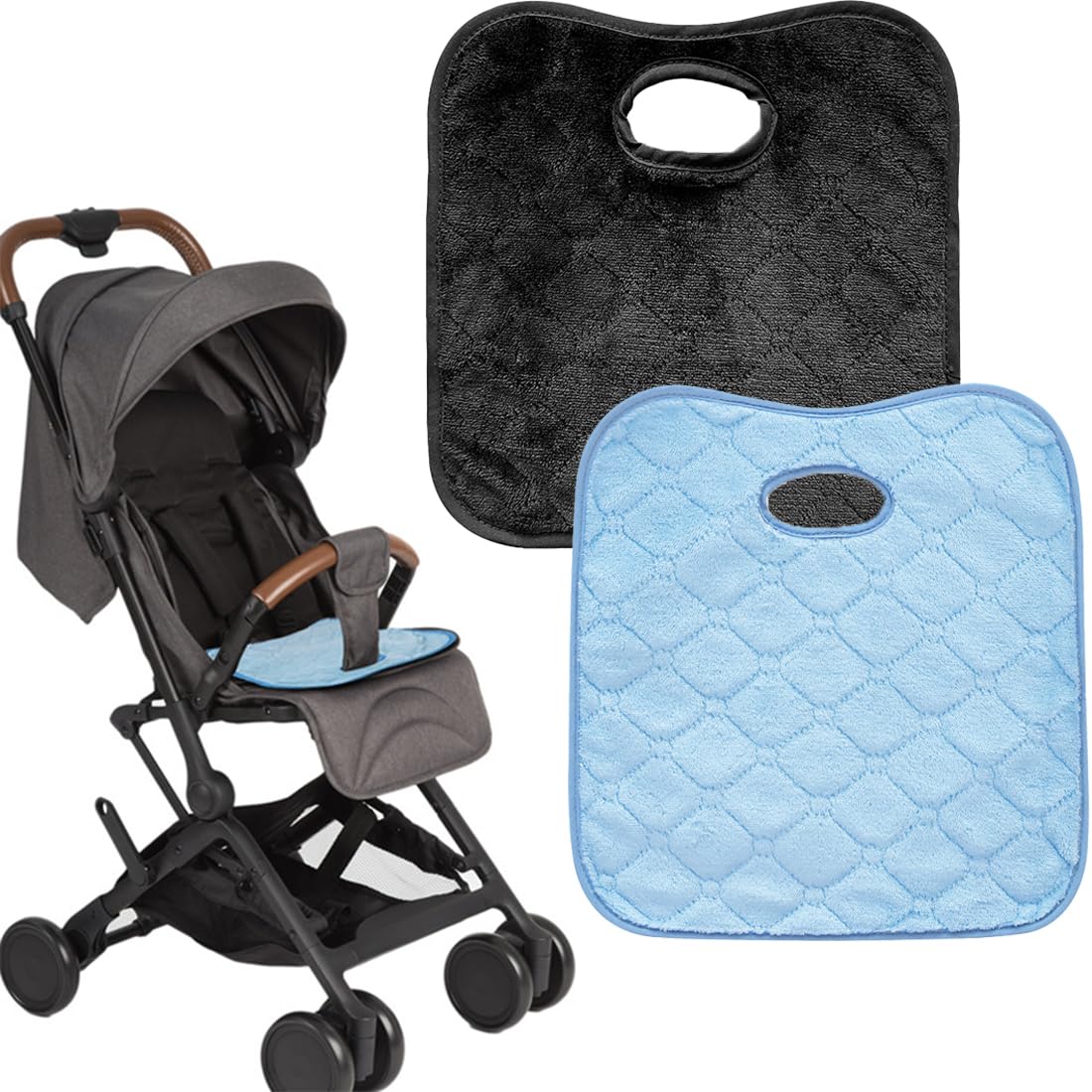 Juego De 2 Protectores De Asiento De Coche Para Bebé, Impermeables, Para Exteriores, Para Niños, Para Aprender A Ir Al Baño (Negro, Azul Grisáceo)