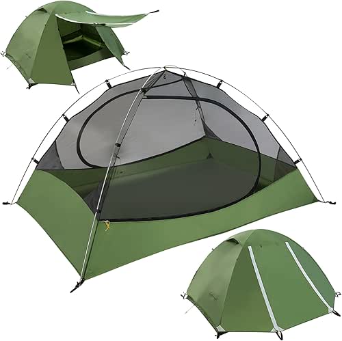 Clostnature Lightweight Backpacking Tent - 1/1.5/2/3/4/6 Person Ultralight Waterproof Camping
