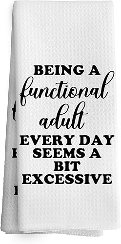 TAEDIN Divertidas toallas de cocina con humor para adultos, 16 x 24 pulgadas, divertidos paños de cocina con refranes decorativos absorbentes para