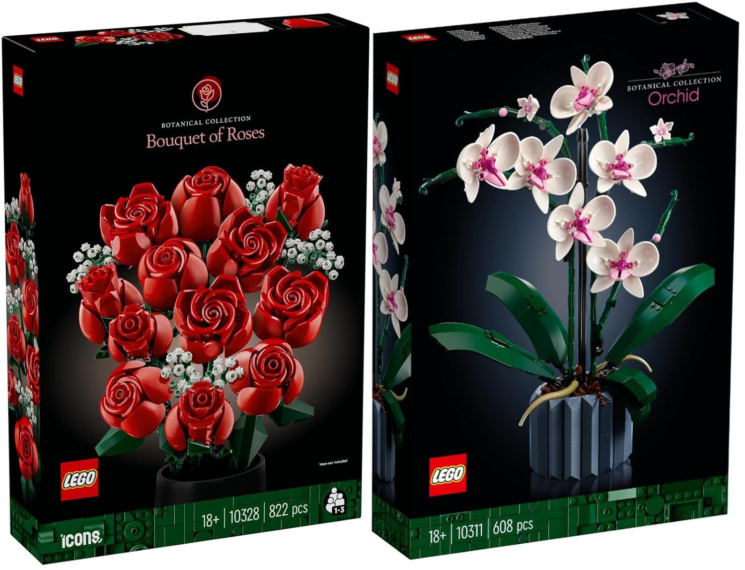 Lego Flower Set 10328 Rose Bouquet 10311 Orchid