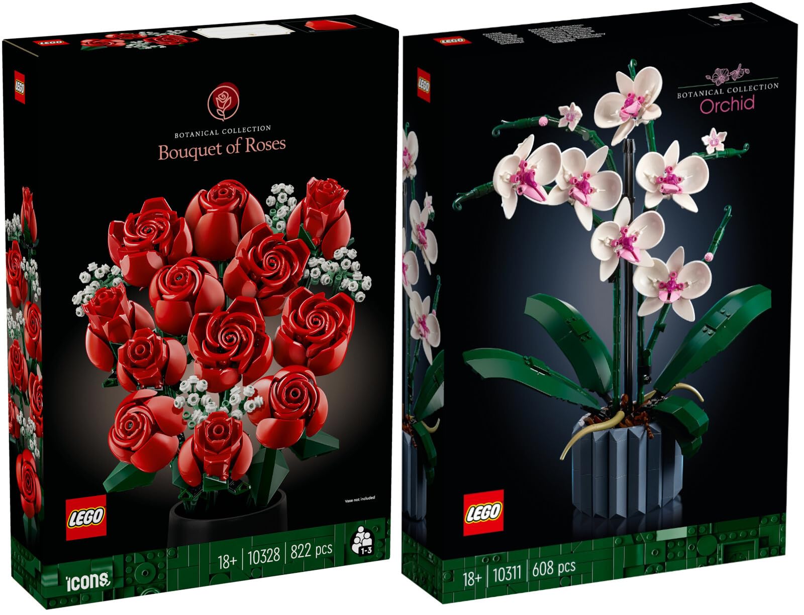Amazon.com: Lego Flower Set: 10328 Rose Bouquet & 10311 Orchid