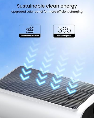 Miniatura 2 de Cámaras de seguridad solares inalámbricas para exteriores, kit de 4 cámaras, sistema inalámbrico de cámara de seguridad solar de 4 MP, visión