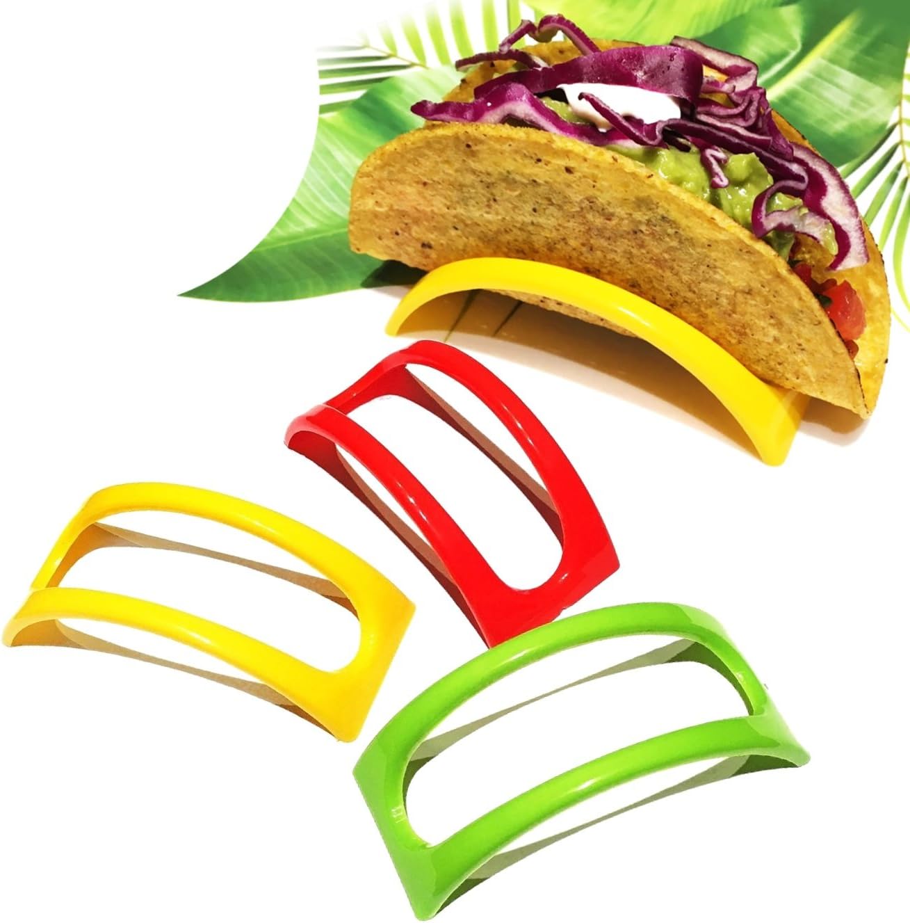 Original Taco Holders - 12 PIECES - Non Toxic BPA Free Microwave Safe Stands for Soft and Hard Shells