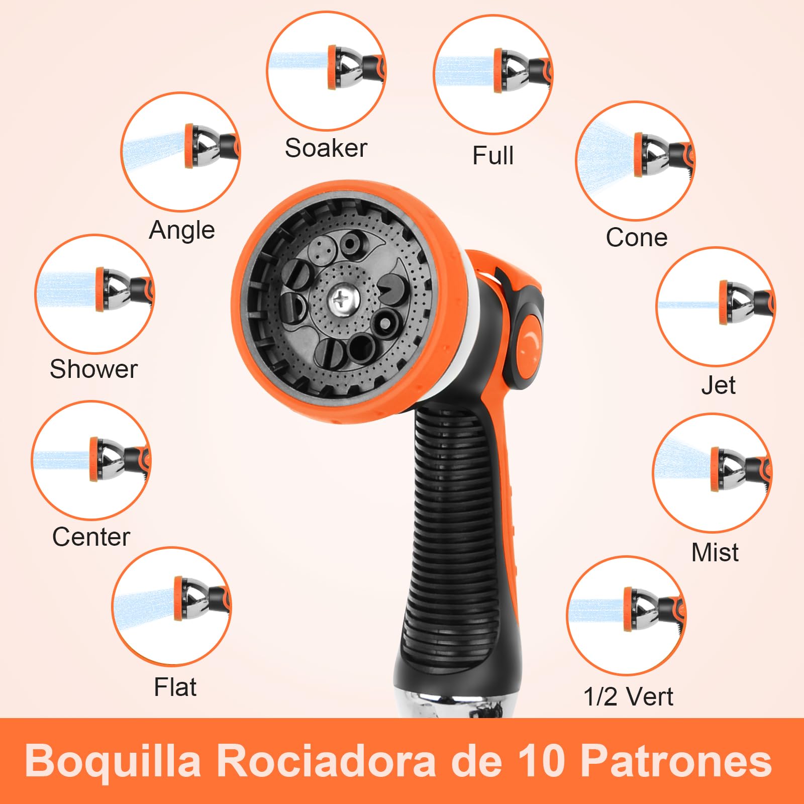 Manguera de Jardin Extensible 30M (3x10M), Mangueras Jardin con Pistola Rociadora de 10 Funciones Manguera Flexible y Ligera para Lavado de Coche, Jardín, Lavar la Mascota
