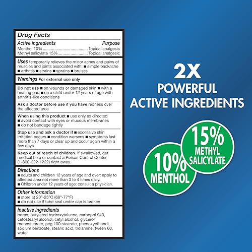 Miniatura 3 de Thera Care Crema para aliviar el dolor de mentol para músculos y articulaciones