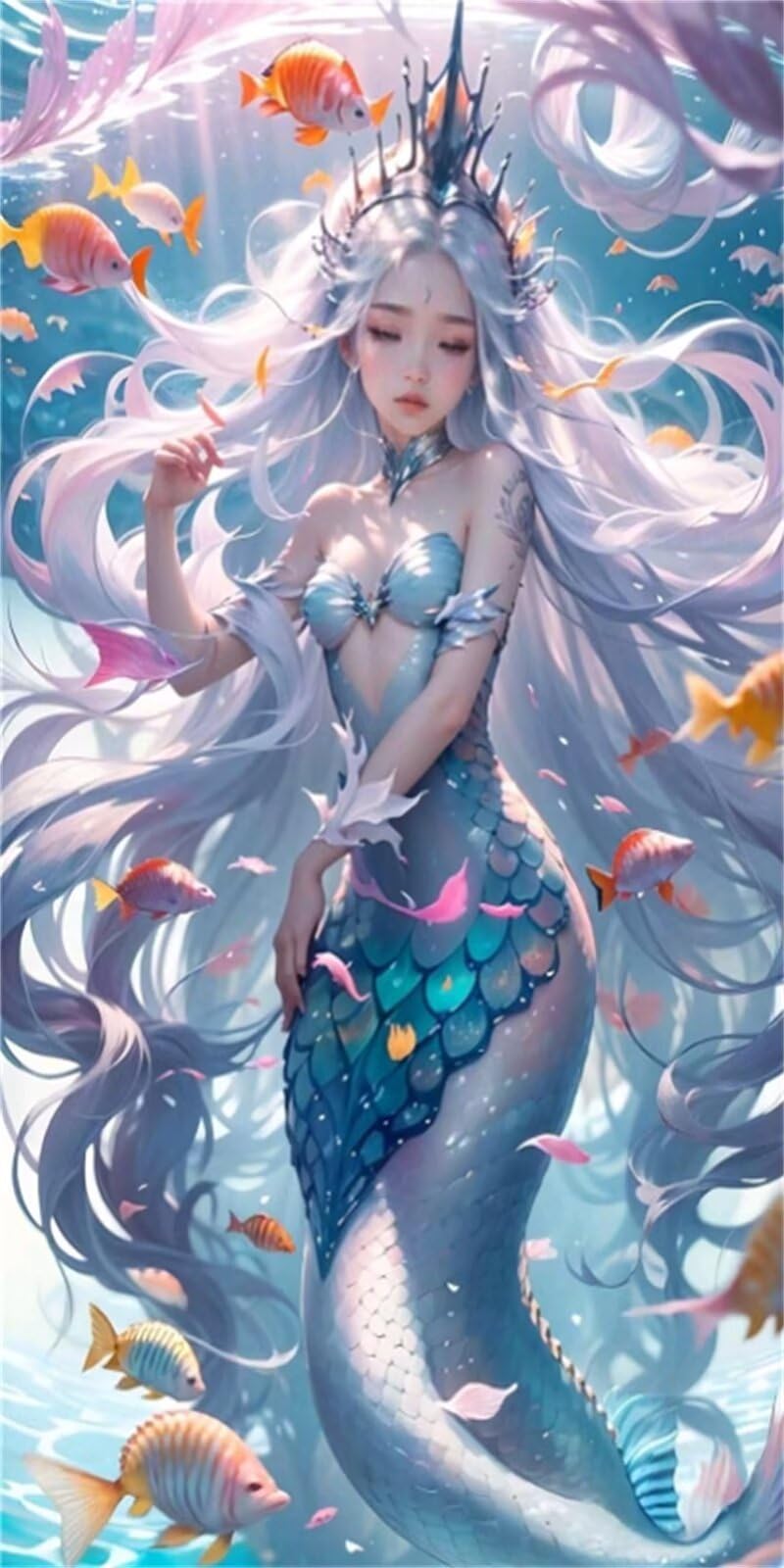 Happy Paint ダイヤモンドアート A2 姫 人魚 お洒落／1456 Amazon | ダイヤモンドアート マーメイド 全面貼り付けタイプ
