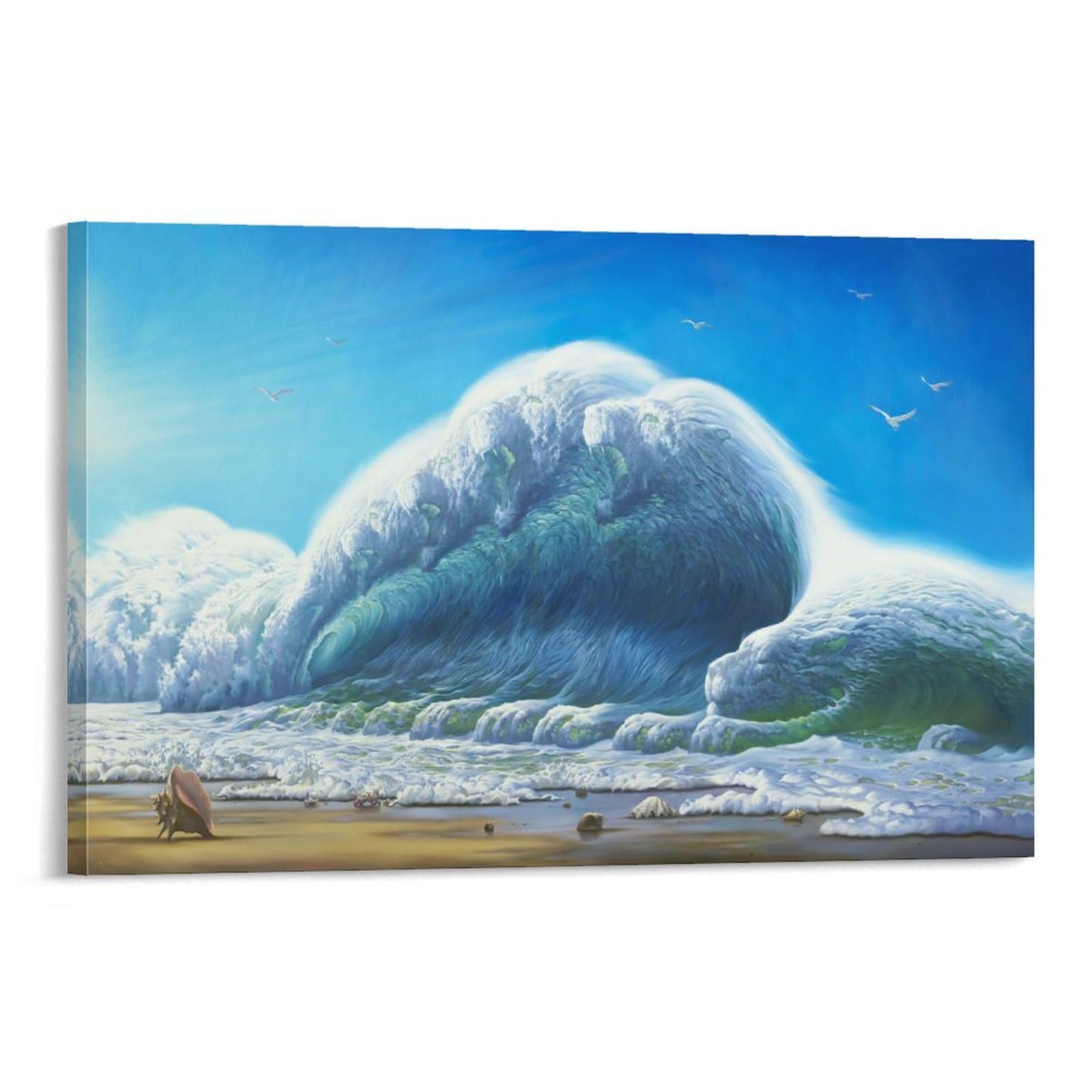 Salvador Dali Wall Art Prints 《Ocean Roar》 Art Poster Painting On Canvas Wall Art Poster Scroll Picture Print Walls Decor Home Posters 12x18inch(30x45cm)