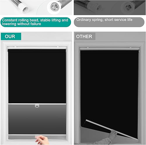 Miniatura 3 de Persianas opacas sin cordones para ventana, cortadas a medida, de fácil instalación, protección UV, ahorro de energía, para sala de estar,