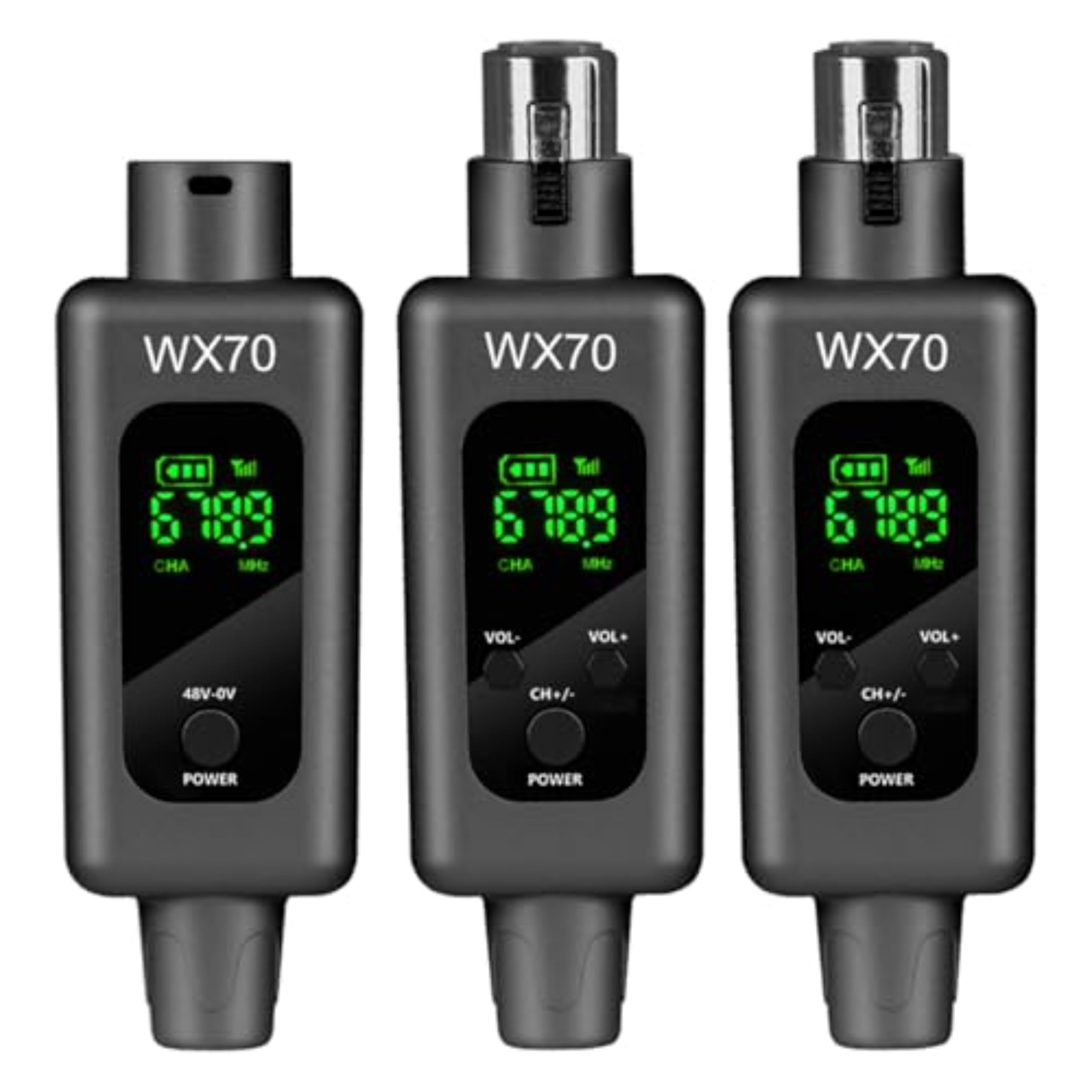 Sistema di microfono senza fili Trasmettitore e ricevitore XLR Wireless 2.4GHz per microfoni dinamici, console di mixaggio, attrezzatura per strumenti musicali (cognome Shuang)