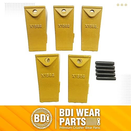 Miniatura 4 de BDI Wear Parts X156S - Dientes de cubo retroexcavadora con pasadores para minicargadora y minisavadora, paquete de 5
