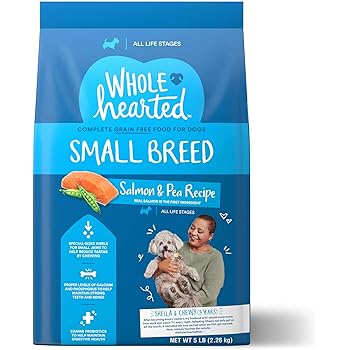 wholehearted grain free skin and coat care pea and salmon recipe dry dog food