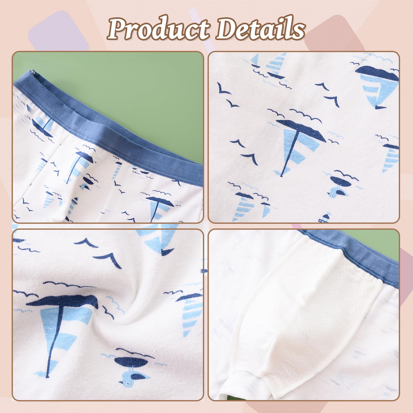 HAGOT 12 Pezzi Boxer per Bambino, Confezioni Biancheria Intima per Bambini, Mutandine per Bambini in Cotone, 4-6 Anni