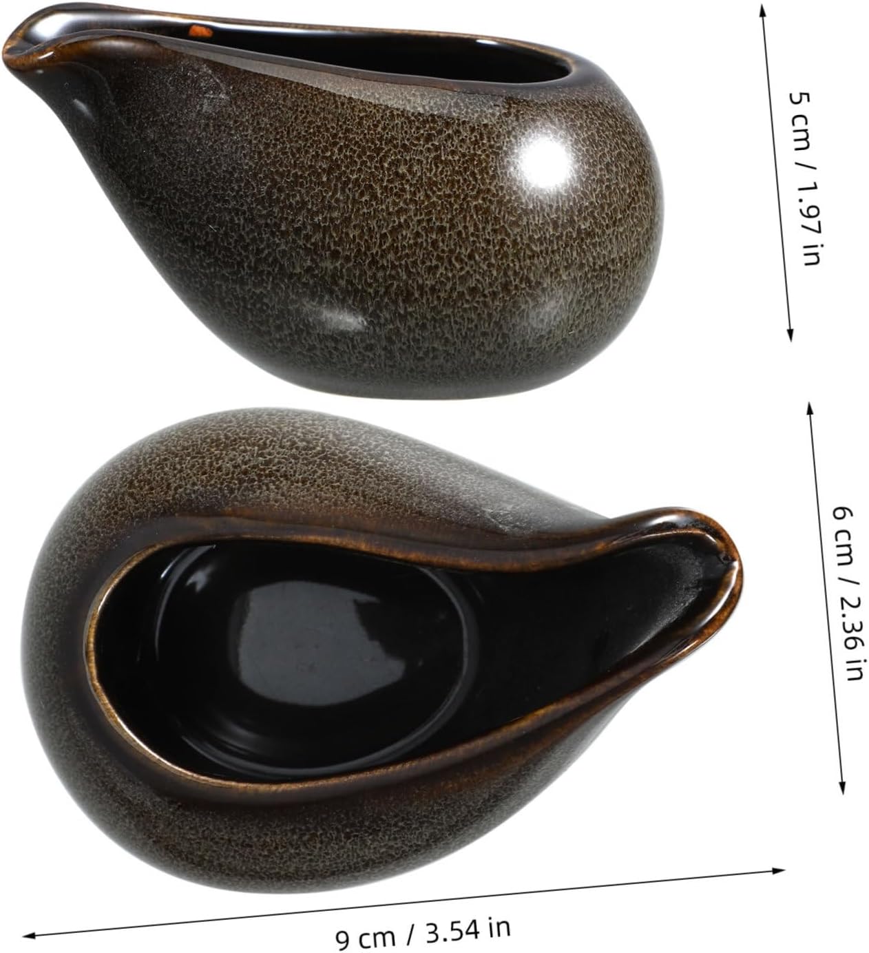 Dipping Pot Serving Pitcher Sauce Pitcher Mini Sauce Gravy Boat Sauce Jug European Butter Dish with Lid Honey Pitcher Condiment Bowl Coffee Syrup Jar Sugar Bowl Dishes Ju(Picture 1)