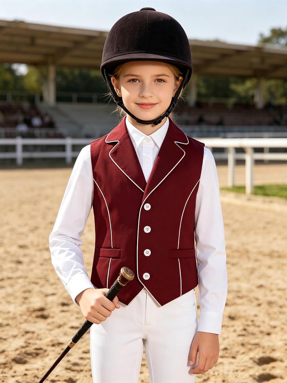 Girls Gril Horse Riding Jacket Equestrian Outerwear Competition Show Coat for Outdoor Camping