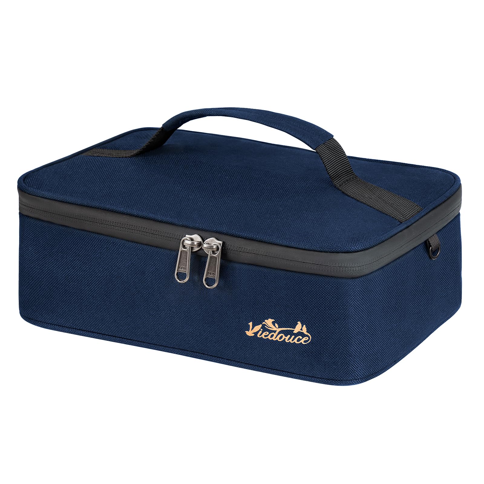 Viedouce Mini Borsa Termica Porta Pranzo 4L Impermeabile, Doppia Cerniera Riutilizzabile Contenitore per il Pranzo Isolata Uomo e Donna, Pieghevole Termico Pranzo per Ufficio/Scuola (Blu)