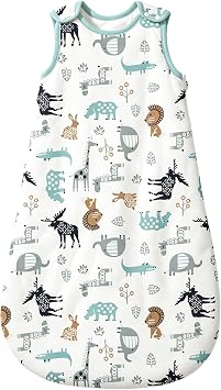 Mosebears Winter Baby Sleeping Bag 2.5 Tog Soft Cotton Wearable Blanket Sleeveless Baby Sleep Sack Designed for Boys and Girls Cute Prints Ponydeer, 0-6 Months