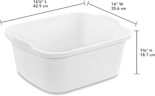 Miniatura 5 de Sterilite 648806 Sartén de 18 cuartos, blanco - Paquete de 6