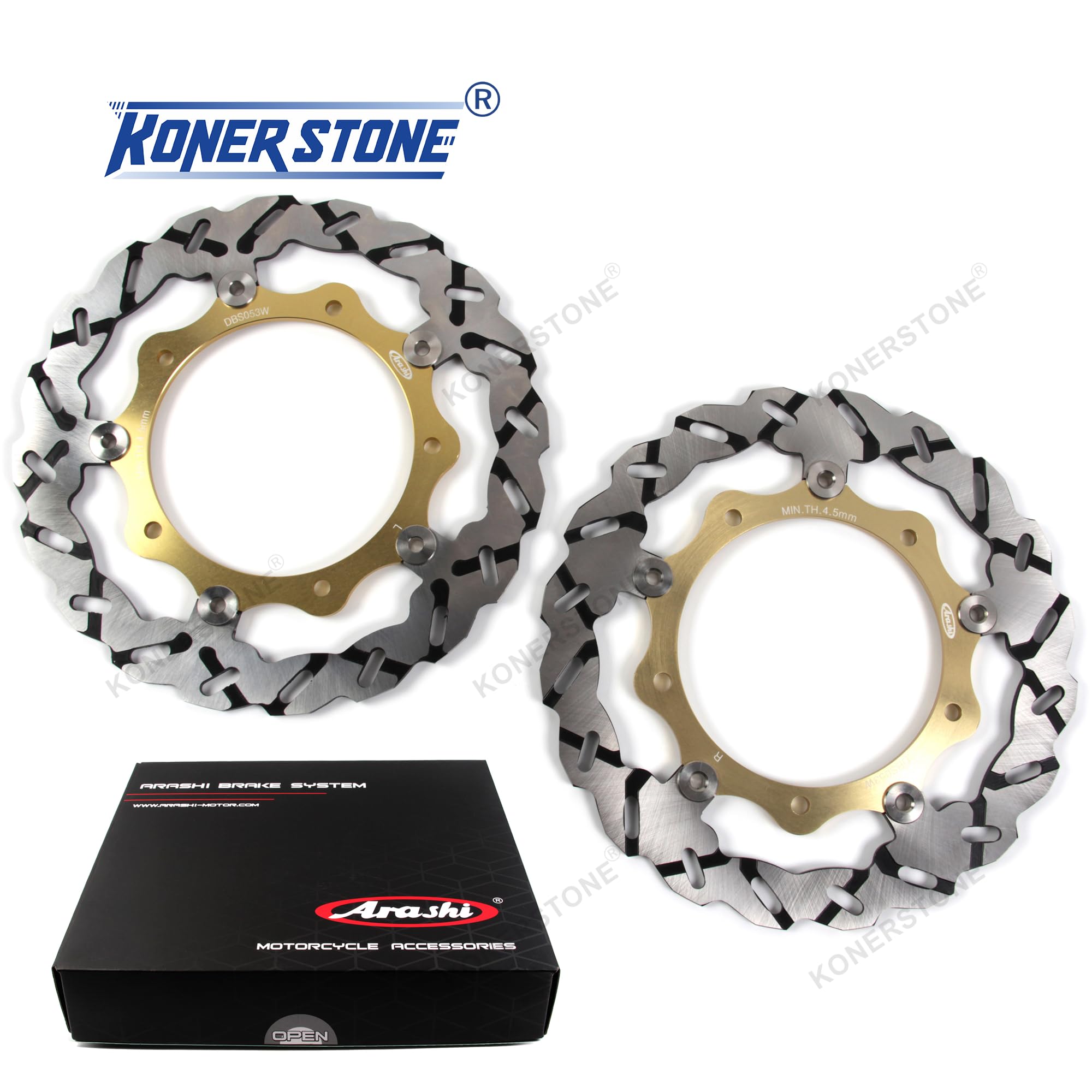 Disco Dischi Freno Anteriore Posteriore Rotore per XP TMAX 500 2004-2007 Disks Accessori per motori XP500 T MAX500 T-MAX500 2005 2006 Oro