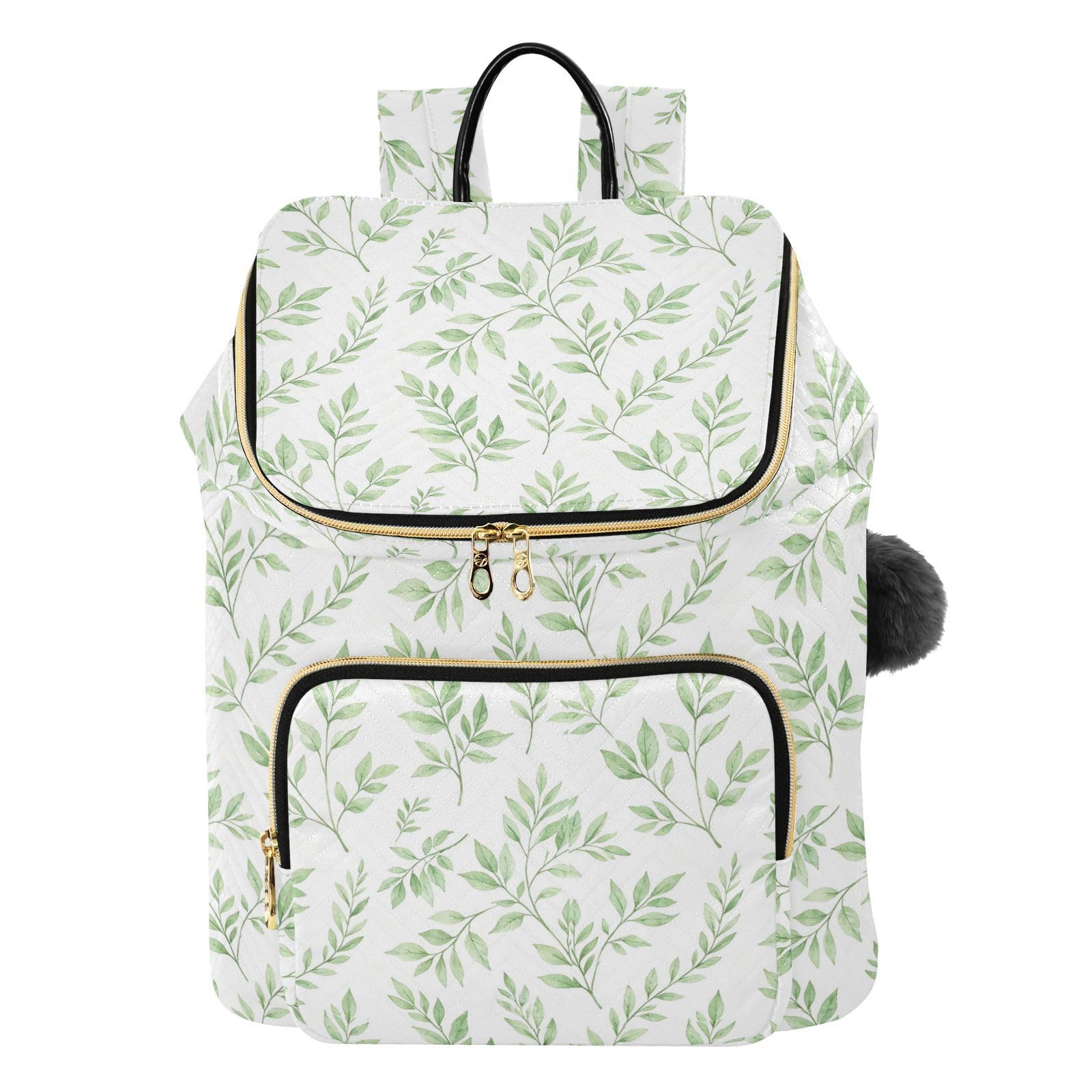 Zaino da 15L alla moda per le donne borsa versatile leggera | Resistente tessuto trapuntato trasformabile silhouette multi cerniera stoccaggio per le signore viaggio shopping sport