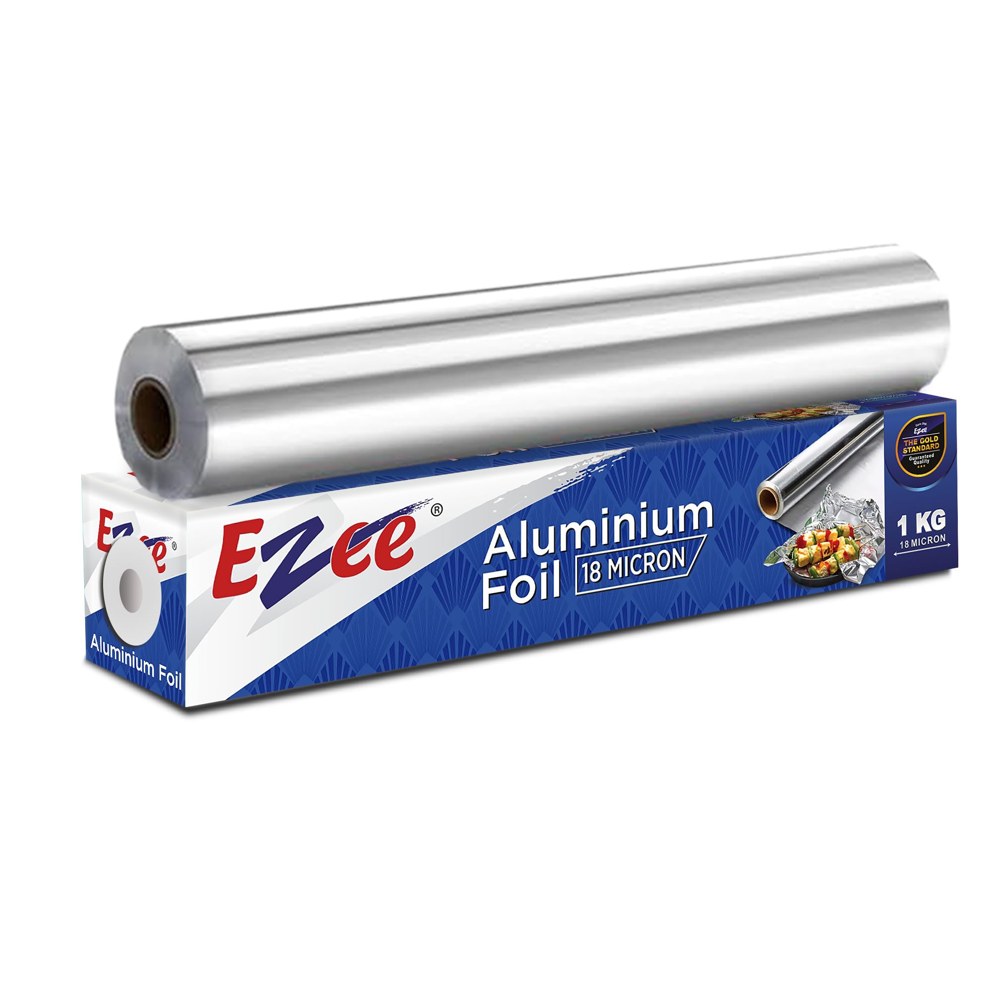 Ezee Aluminium Foil 1KG 18 Micron | Parchment & Wrapping Paper | Perfect for Packing, Wrapping & Cooking Food | Pack of 1