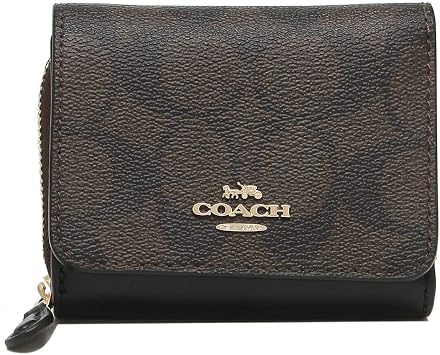 Coach 7331 IMAA8 Trifold Wallet Outlet Signature Mini Wallet Brown Women's