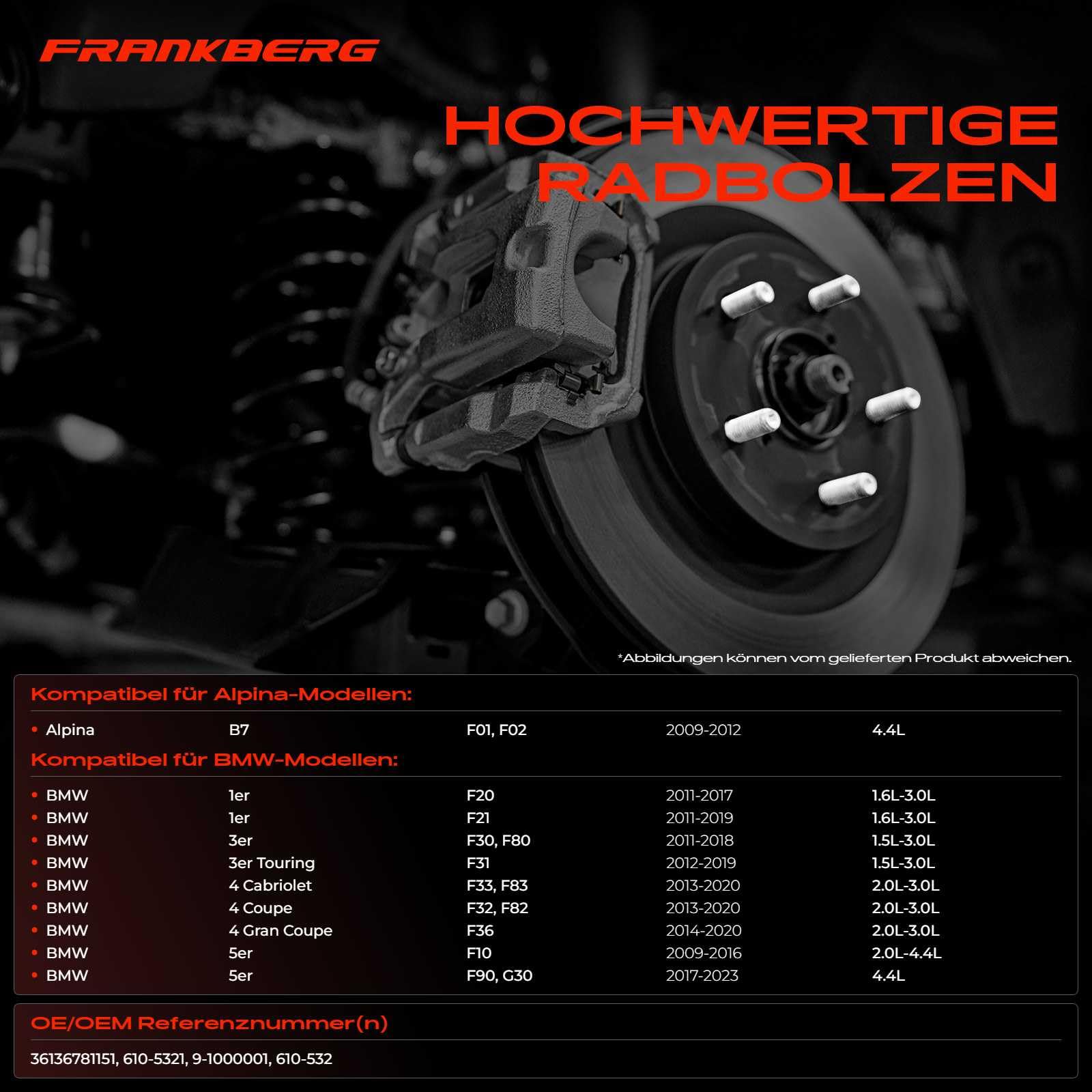 Frankberg 20 x bolce koła M14 x 1,25 36136781151