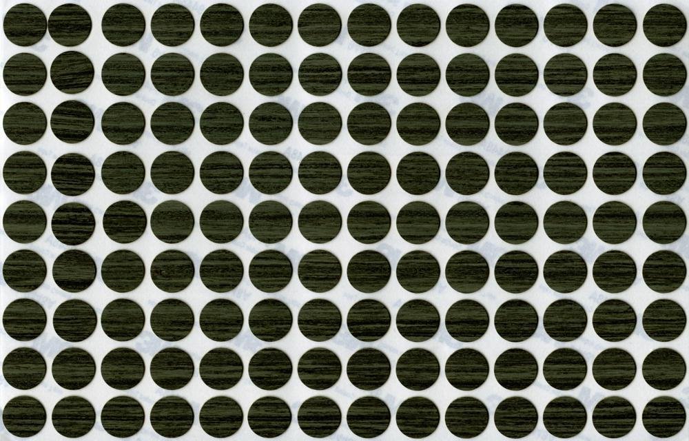 KwikCaps® pvc BROWN GREY AVOLA Self Adhesive Screw Cover Caps. Nail & Cam. 13mm trade pack of 630 — image 1