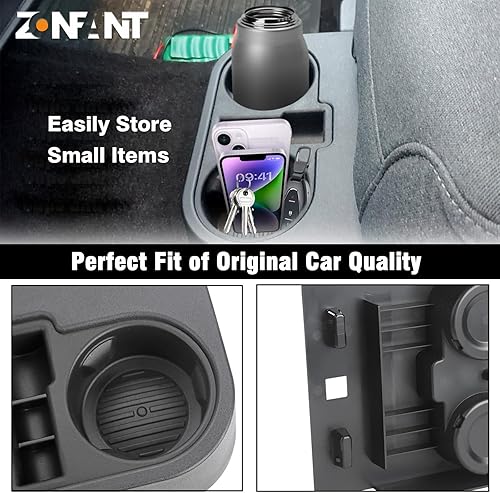 Miniatura 6 de ZONFANT Soporte para taza de consola delantera, soporte para botella de bebida debajo del asiento delantero inferior compatible con Ford Vehicle