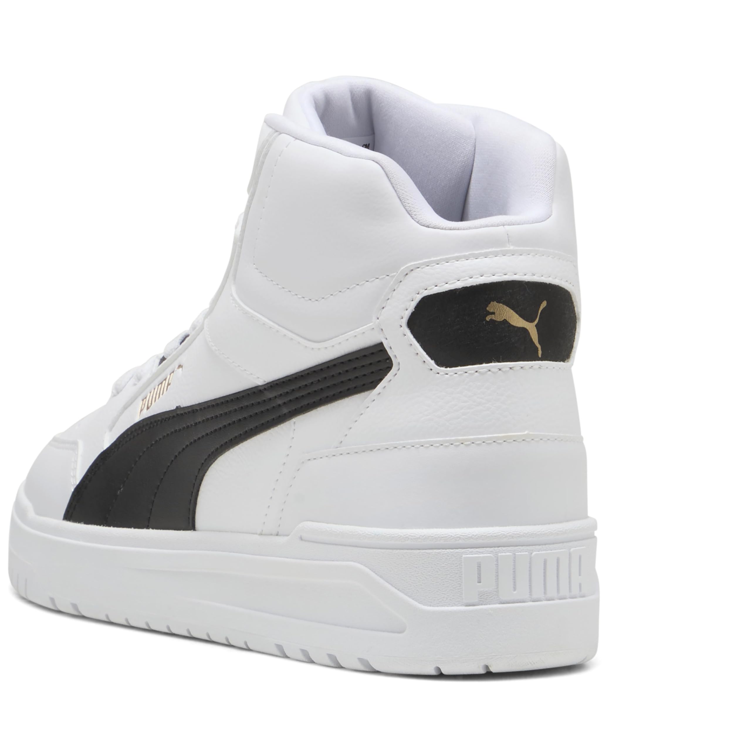 Puma Unisex Shuffle Downtown MidSneaker, Puma Weiß Puma Schwarz Puma Gold, 48.5 EU – Ansicht 2