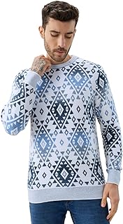 status quo Men's All Over Fair Isle Round Neck Regular Fit Full Sleeves Sweater-picture-18