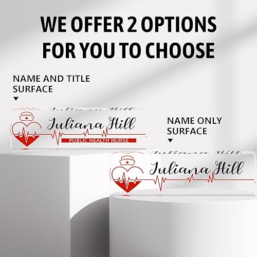 Miniatura 3 de Placa de nombre de escritorio personalizada, placa de identificación de acrílico para escritorio, decoración de escritorio de oficina para mujeres y