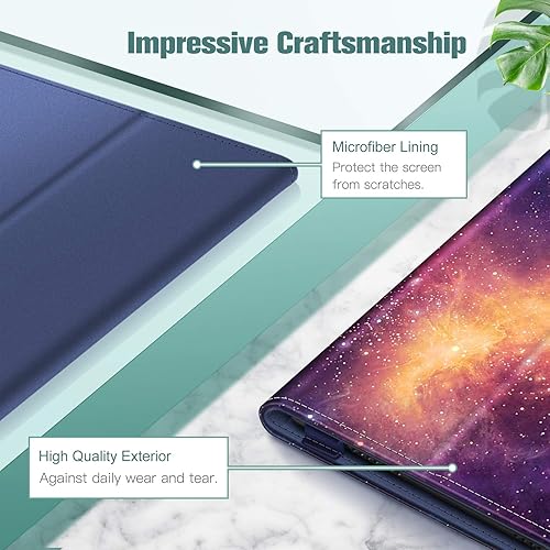 Miniatura 3 de Fintie Funda tipo folio para tablet Alcatel Joy Tab 2 de 8 pulgadas 2020 (modelo 9032Z), funda protectora de piel sintética con soporte para