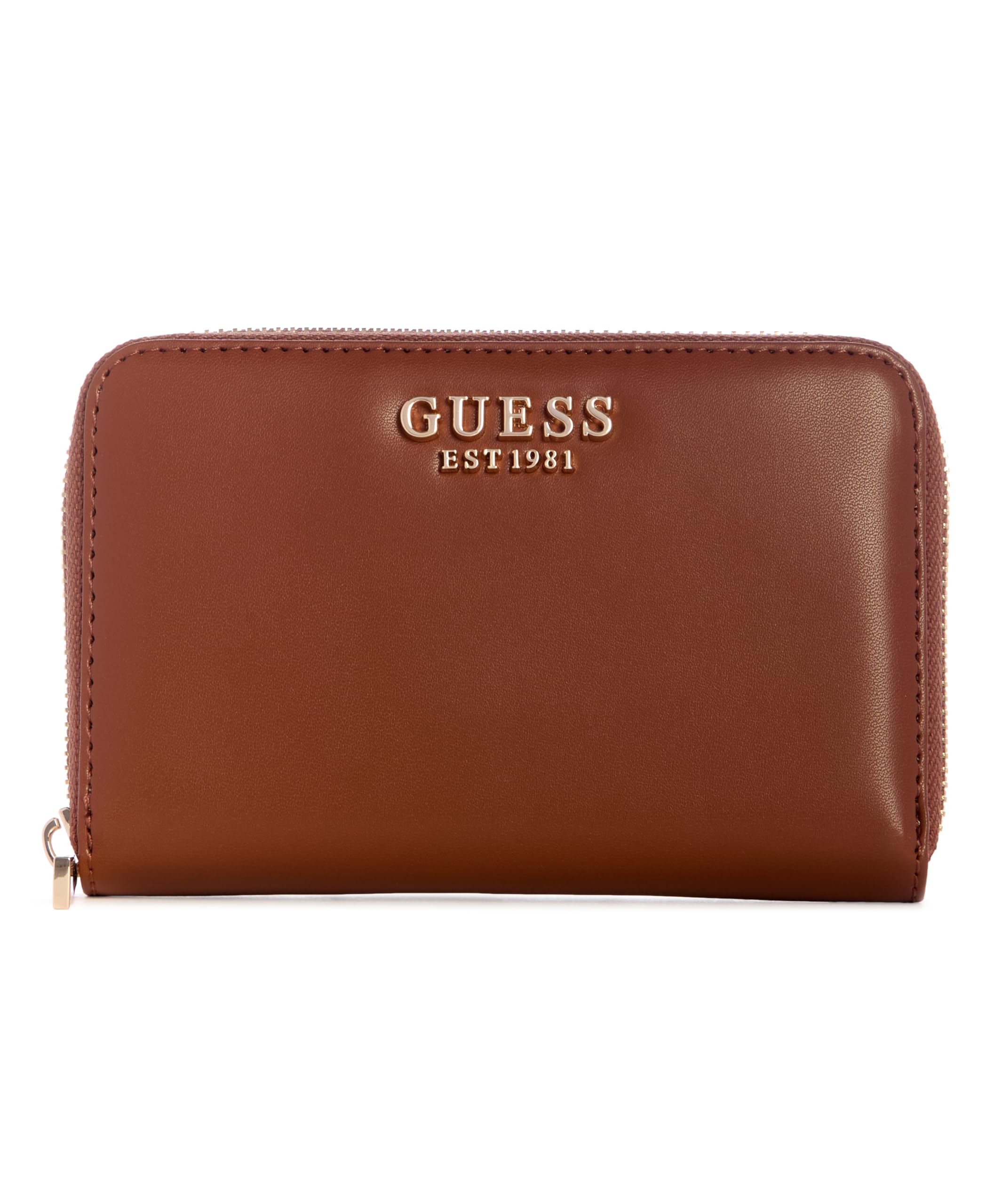 Guess Women's Laurel Medium Zip Around Wallet, Cognac, One Size