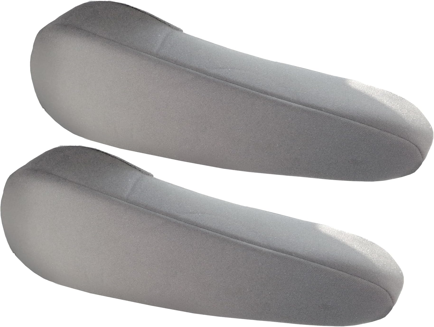 FH Group Flat Cloth Fabric Armrest Cover Semi-Universal Fit, One Pair Gray