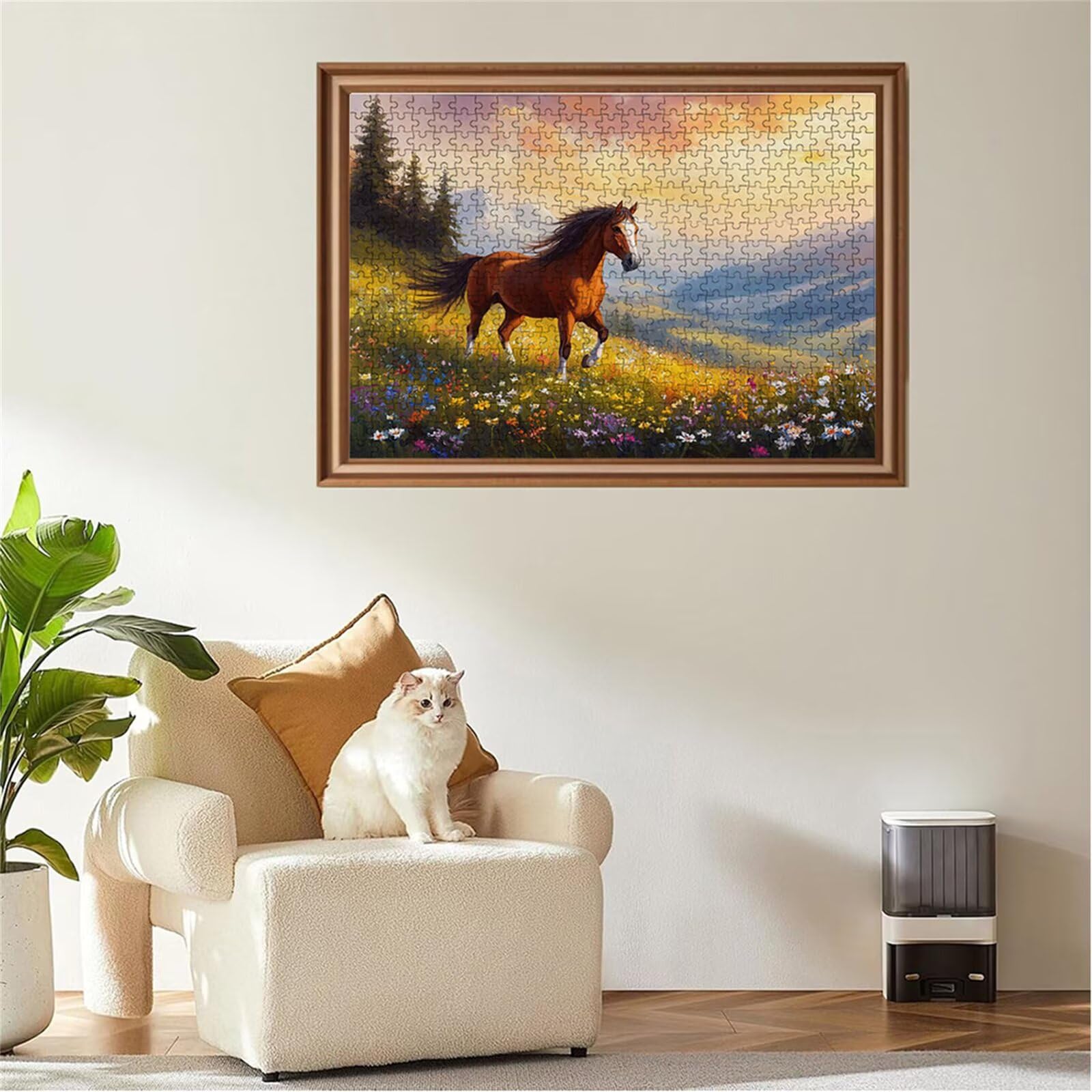 Puzzle 2000 sztuk koń puzzle kwiat układanki drewniane, klasyczne dla dorosłych diY gra wyzwanie idealnie pasują między nimi literami z tyłu Wysokiej jakości układanki dla dzieci dorosłych wiek 14 lat